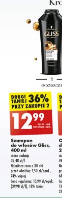 Szampon do włosów Gliss kur ultimate repair promocja