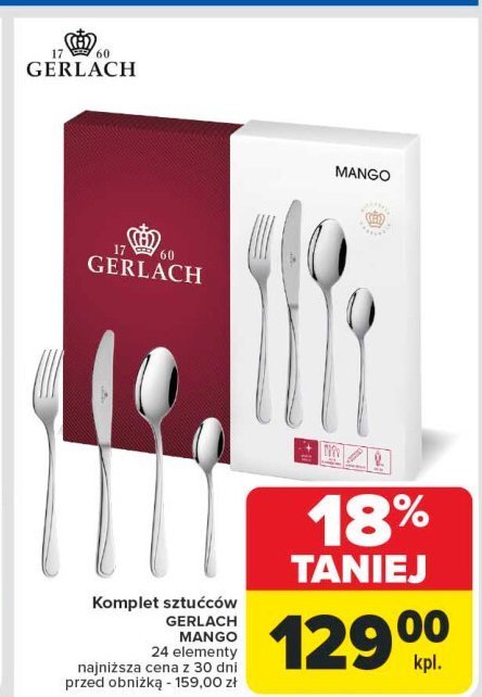 Komplet sztućców mango Gerlach promocja w Carrefour