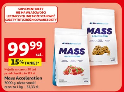 Mass Acceleration AllNutrition 3000g, różne smaki promocja w Auchan