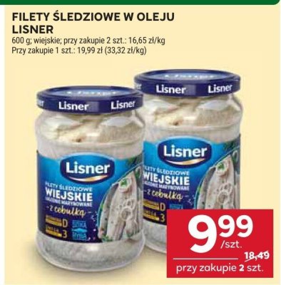 Filety śledziowe w oleju Lisner promocja w Stokrotka