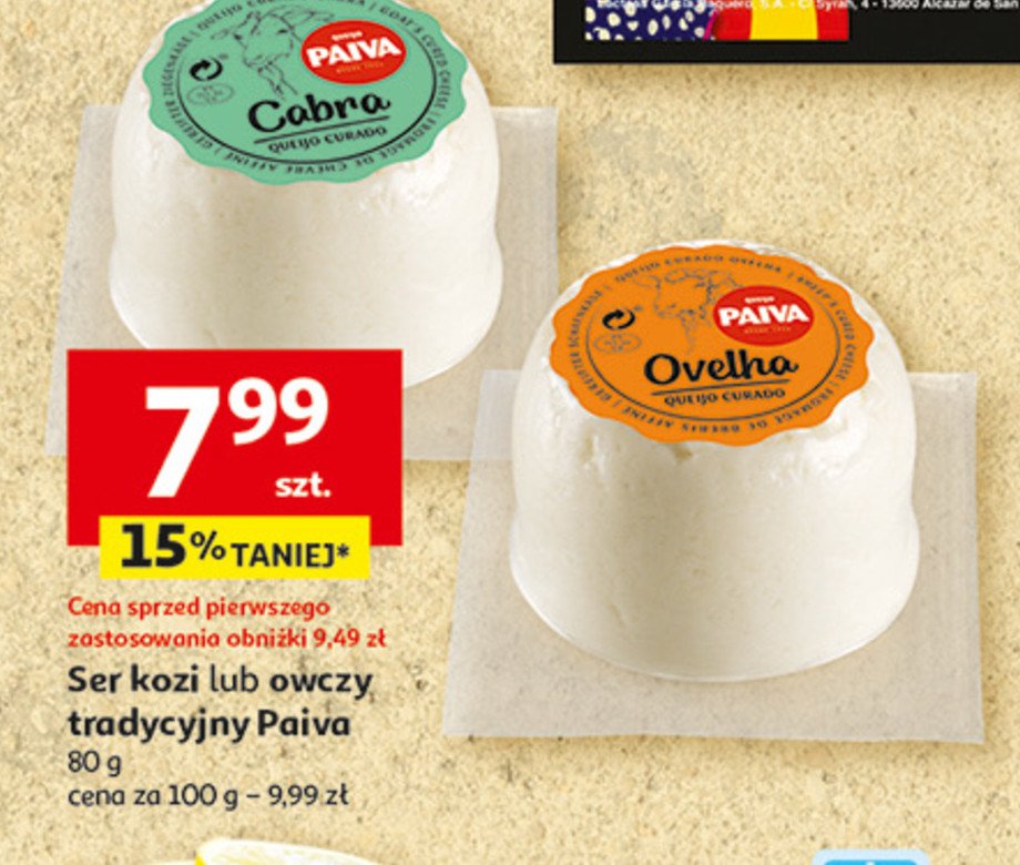 Ser owczy Paiva promocja w Auchan