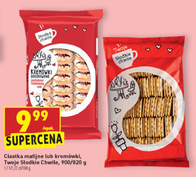 Ciastka kremówki śmietankowo-truskawkowe Słodka chwila Słodka (ciastka) promocja