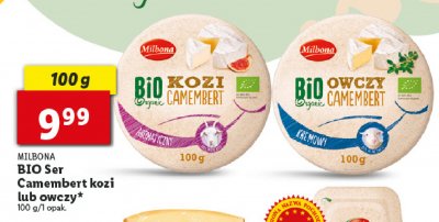 Ser camembert bio z mleka koziego Milbona promocja
