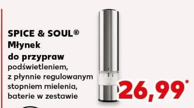 Młynek do przypraw podświetleniem promocja w Kaufland