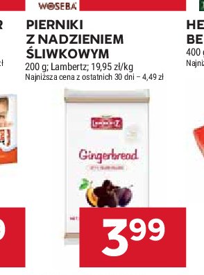 Pierniki w czekoladzie z nadzieniem śliwkowym Lambertz promocja