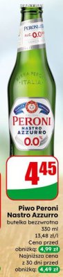 Piwo Peroni Nastro Azzurro bezalkoholowe promocja w Dino
