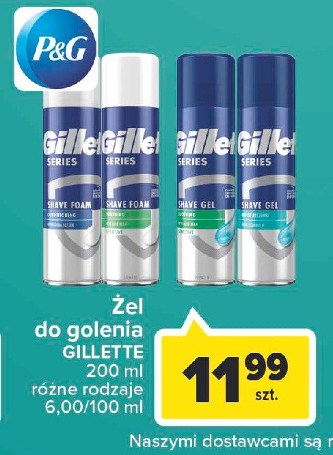 Żel do golenia conditioning Gillette series promocja