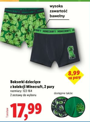 Bokserki dziecięce z kolekcji Minecraft, 2 pary promocja