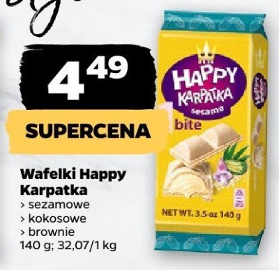 Wafelki kukurydziane, kokosowe, brownie promocja w Netto