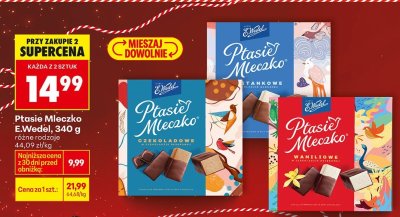 Czekolada Ptasie Mleczko E.Wedel śmietankowe promocja w Biedronka