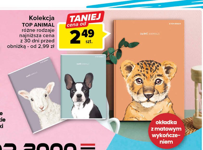 Zeszyt a5 60 kartek linia animals Top-2000 promocja