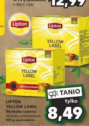 Herbata liściasta Lipton yellow label tea promocja