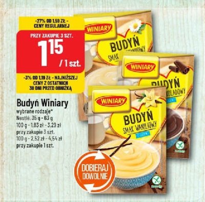 Budyń Winiary (różne rodzaje) promocja w POLOmarket