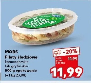 Filety śledziowe komandorskie Mors ryby promocja