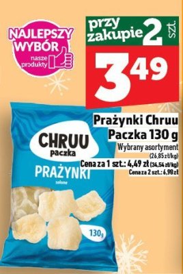 Prażynki Chruu Paczka 130g promocja w TOPAZ