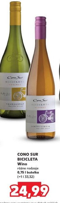 Wino Cono sur bicicleta chardonnay promocja w Kaufland