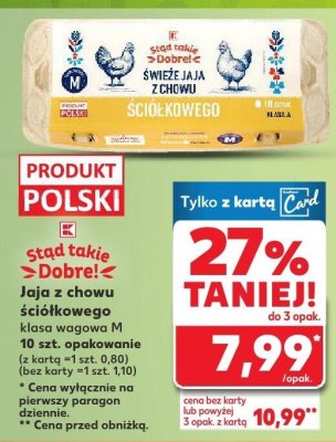 Jaja z chowu ściółkowego klasa wagowa M Stąd Takie Dobre! promocja w Kaufland