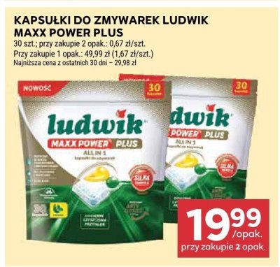 Kapsułki do zmywarek Ludwik Maxx Power Plus promocja w Stokrotka