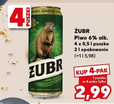 Piwo Żubr  promocja w Kaufland