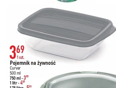 Pojemnik na żywność kwadratowy 500 ml Curver promocja