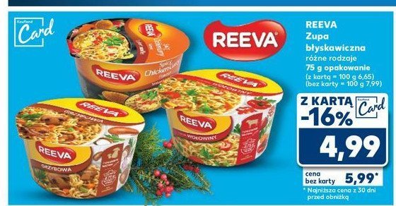 Zupa o smaku kurczaka Reeva promocja