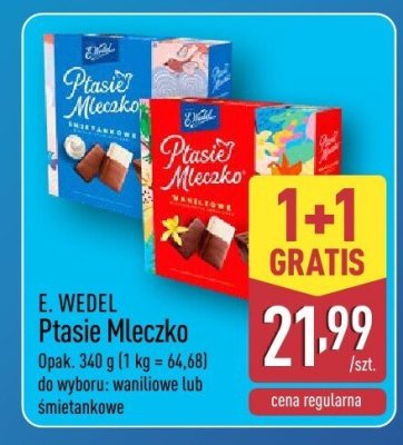 Ptasie Mleczko śmietankowe promocja w Aldi