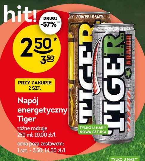 Napój gamer Tiger energy drink promocja