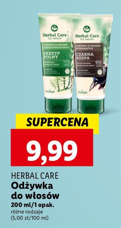 Odżywka do włosów czarna rzepa Farmona herbal care promocja