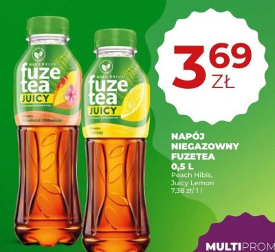 Napój niegazowany FuzeTea 0.5L Peach Hibis, Juicy Lemon promocja w Duży Ben