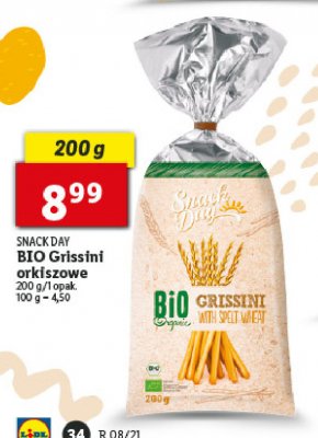 Grissini orkiszowe Snack day promocja
