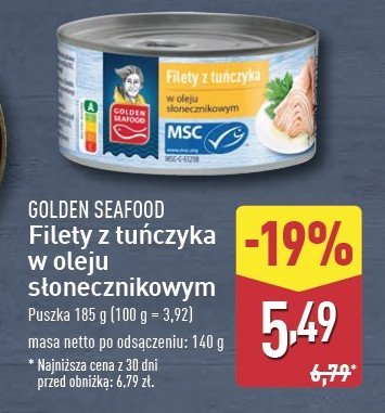 Filety z tuńczyka w oleju słonecznikowym Golden seafood promocja