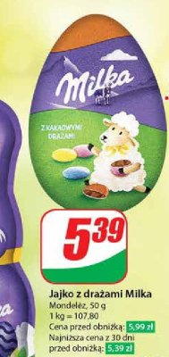 Jajko z drażetkami baranek Milka promocja