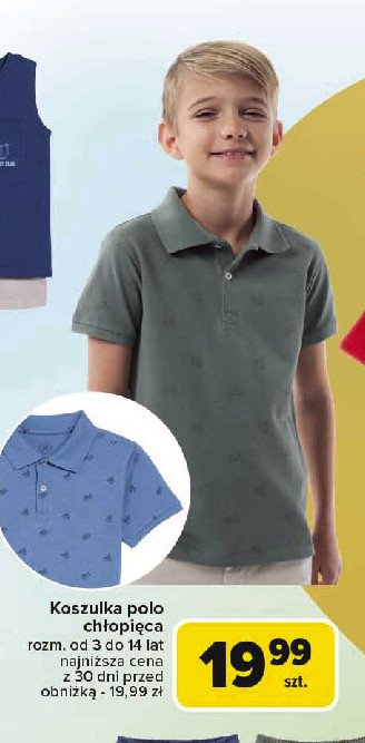 Koszulka polo chłopięca promocja w Carrefour