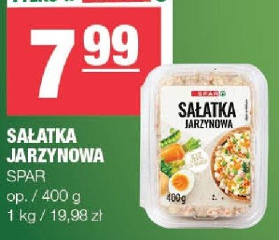 Sałatka jarzynowa Spar promocja w SPAR