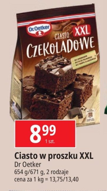 Ciasto czekoladowe xxl Dr. oetker promocja