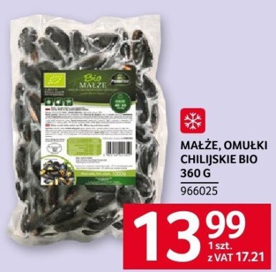 Małże, omułki chilijskie bio Selgros promocja w Selgros