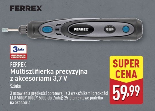 Multiszlifierka precyzjna 3.7v Ferrex promocja w Aldi