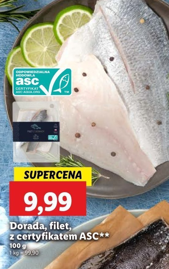 Dorada filet bez skóry promocja