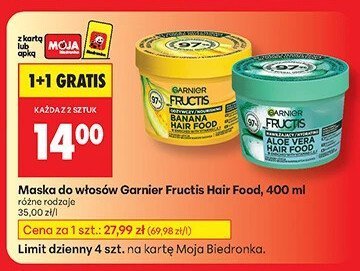 Masło do włosów Fructis Hair Food 400 ml promocja w Biedronka
