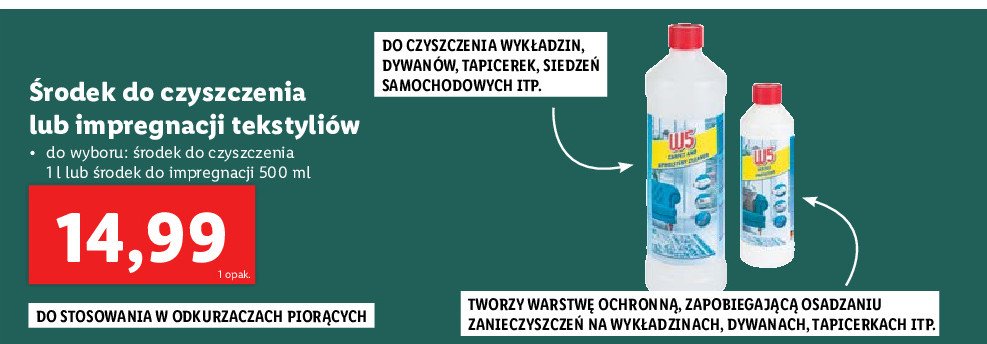 Środek do czyszczenia wykładzin dywanów tapicerek i siedzeń samochodowych W5 promocja