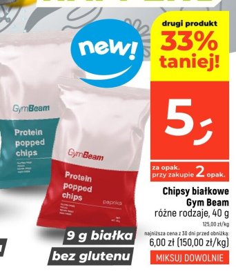 Chipsy białkowe Gym Beam różne rodzaje promocja w Dealz