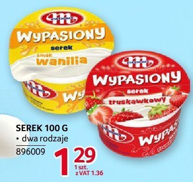 Serek Mlekovita 100g dwa rodzaje promocja w Selgros