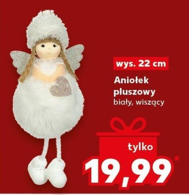 Aniołek pluszowy biały, wszyscy wys. 22 cm promocja w Kaufland