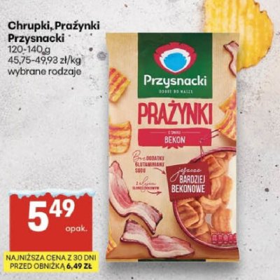 Chrupki Prażynki Przysnacki bekon promocja w Delikatesy Centrum