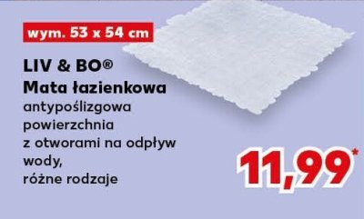 Mata łazienkowa antypoślizgowa powierzchnia z otworami na odpływ wody, różne rodzaje promocja w Kaufland