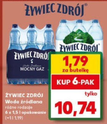 Woda źródlana ŻYWIEC ZDRÓJ różne rodzaje promocja w Kaufland
