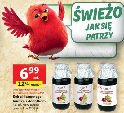 Sok z kiszonnego buraka z dodatkami promocja w Auchan