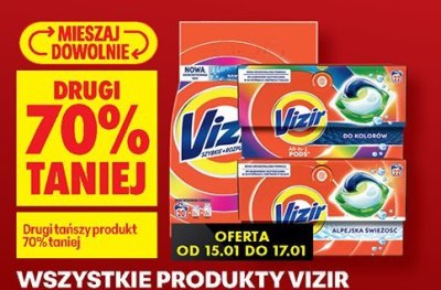 Produkty Vizir różne rodzaje promocja w Biedronka