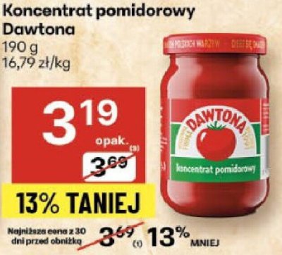 Koncentrat pomidorowy Dawtona promocja w Delikatesy Centrum