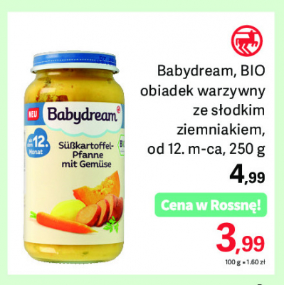 Obiadek s艂odkie ziemniaki dynia i warzywa Babydream promocja